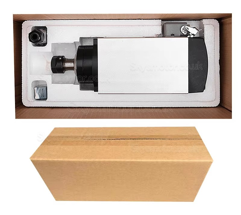 Air Cooled CNC Spindle Motor Huajiang-1.5KW 110V/220V 1.5kW 24000RPM ER11/ER16 Collet 400Hz with Aviation Plug